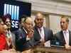 Finance Minister Arun Jaitley rings the closing bell at NYSE