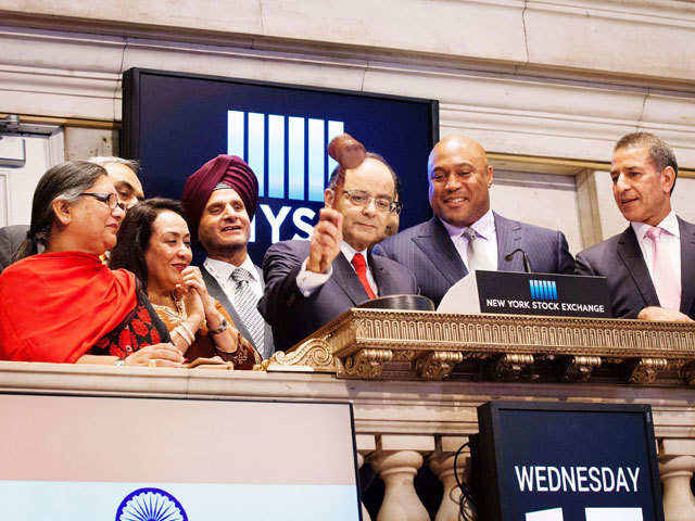 Arun Jaitley at the NYSE