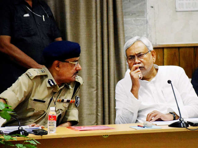 Nitish Kumar at a meeting