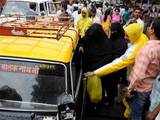 Traffic Police helps women for transport