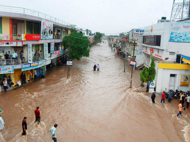 Flooded street in Gondal