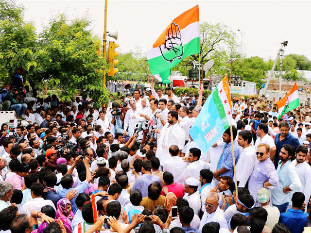 Congress protest in Jaipur