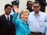 Hillary Clinton arrives New Delhi