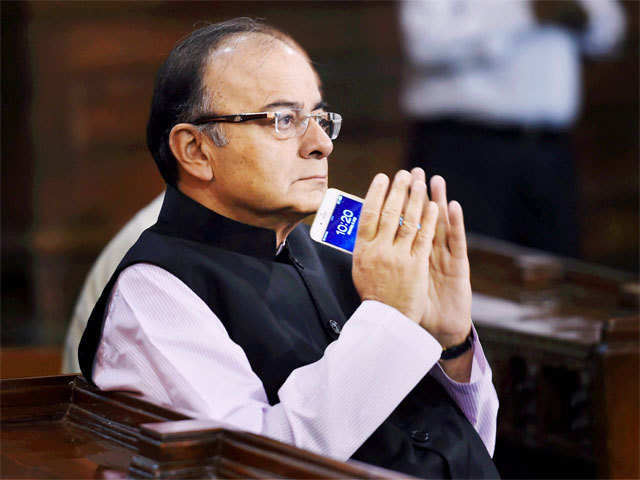 Arun Jaitley in the Central Hall of Parliament