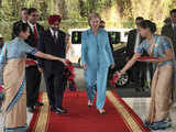 Hillary arrives at Taj Hotel