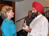 Hillary meets Sant Chatwal