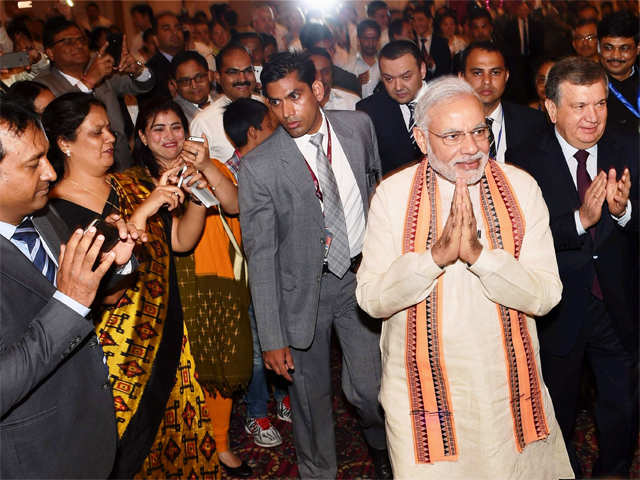 PM Modi with Uzbekistan counterpart