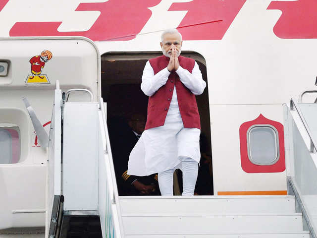 PM Modi arrives in Ufa, Russia