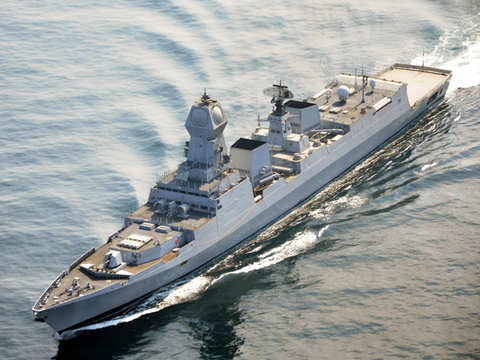 Test launch on INS Kolkata