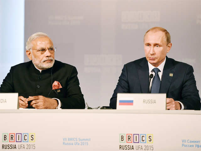 PM Modi meets Vladimir Putin Russia