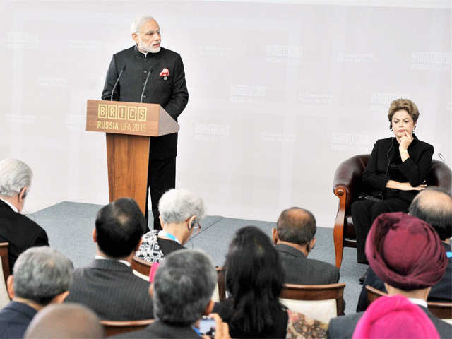 PM Modi addressing the BRICS Business Council