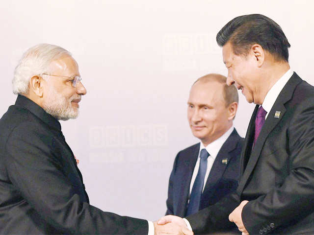 PM Modi with Xi Jinping, Putin