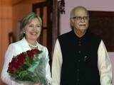Hillary meets Advani