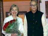 Hillary Clinton meets L K Advani