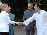 Hillary meets Rahul Gandhi