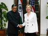 Hillary meets SM Krishna