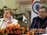 Hillary Clinton, S M Krishna address media