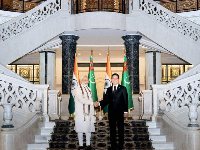 PM Modi with the President of Turkmenistan