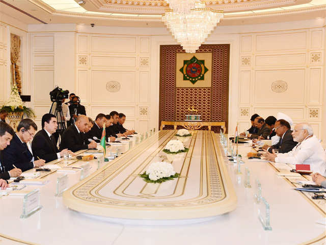 Delegation level talks at Aguzkhan Palace in Ashgabat