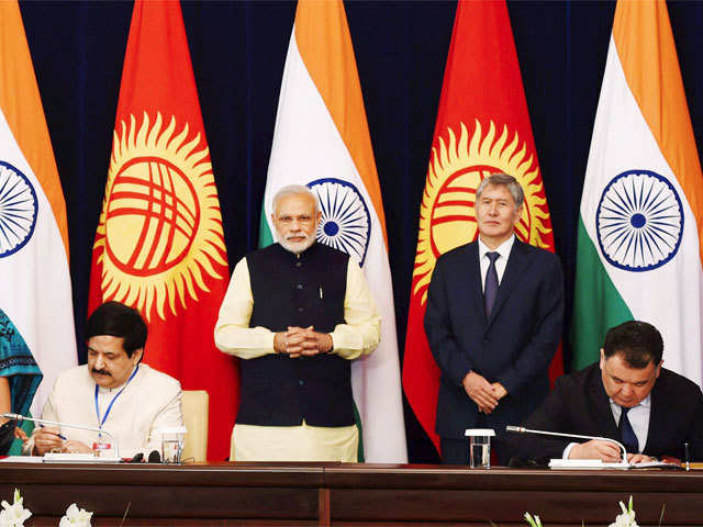 PM Modi and Kyrgyzstan's President
