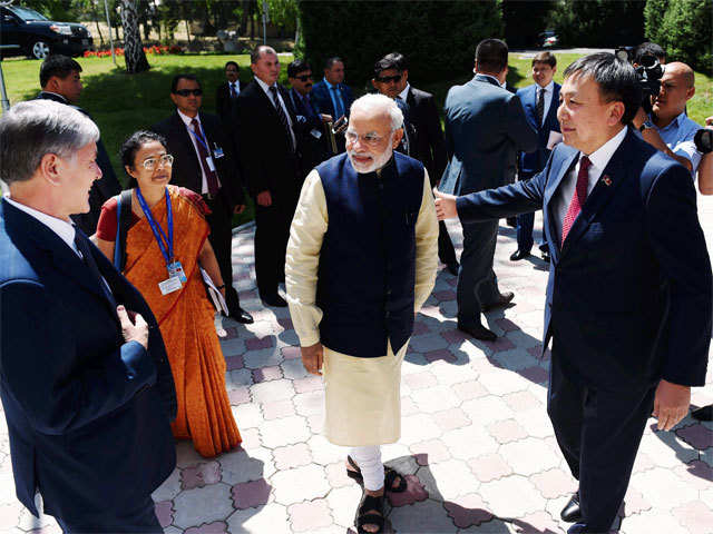 PM Modi with Speaker of Kyrgyz Parliament
