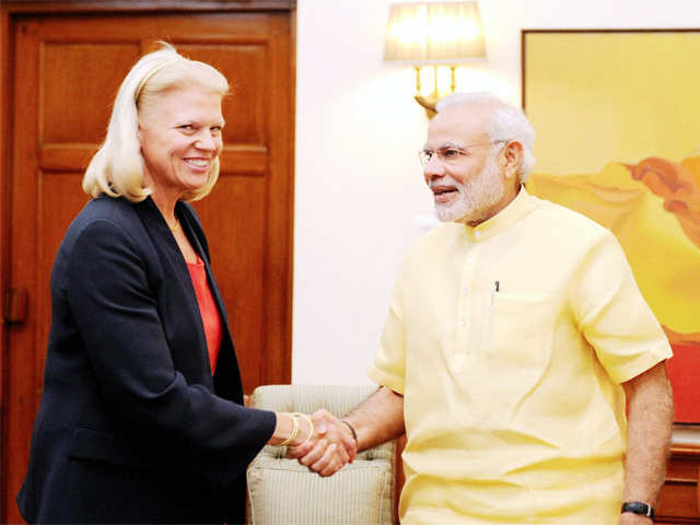 PM Narendra Modi meets IBM CEO Ginni Rometty