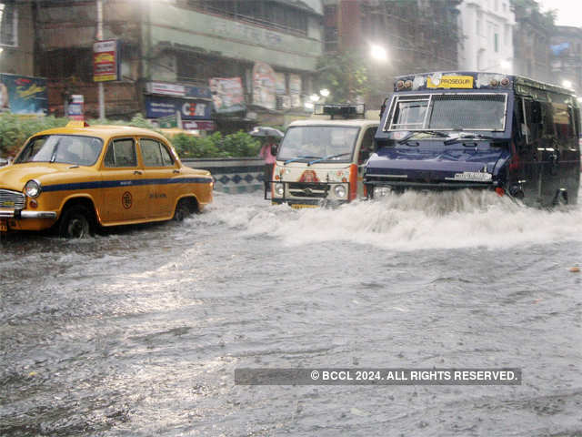 Water logging due to heavy rain over Kolkata