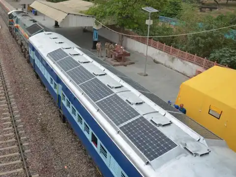 Solar-powered train