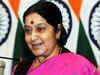 BJP, Shiv Sena MPs greet beleaguered External Affairs Minister Sushma Swaraj in Lok Sabha