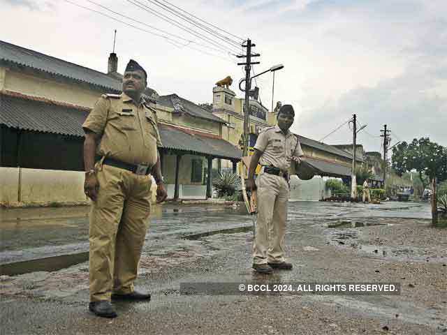 Tight security outside Nagpur Jail