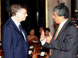 Bill Gates with Nandan Nilekani