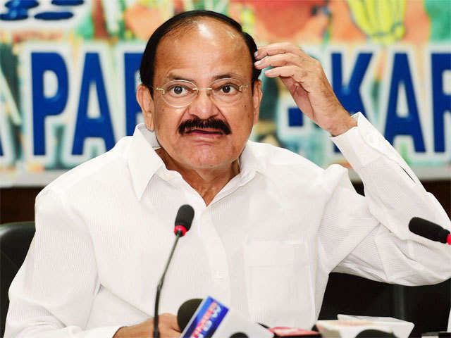 Venkaiah Naidu at press conference in Bengaluru