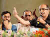 Prashant Bhushan, Yogendra Yadav protest outside Delhi Race Course