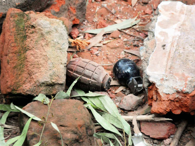 Hand grenades found at the police station