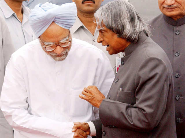 APJ Abdul Kalam with Manmohan Singh