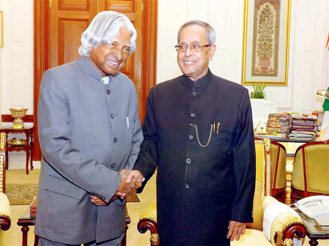 APJ Abdul Kalam with Pranab Mukherjee
