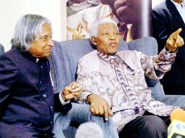 APJ Abdul Kalam with Nelson Mandela