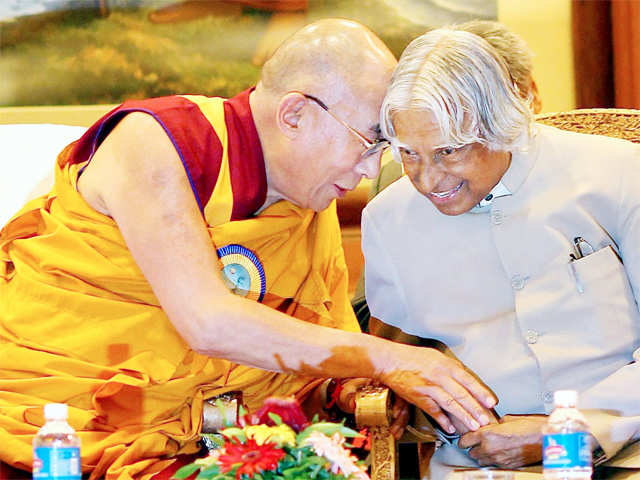 Dr APJ Abdul Kalam with Dalai Lama