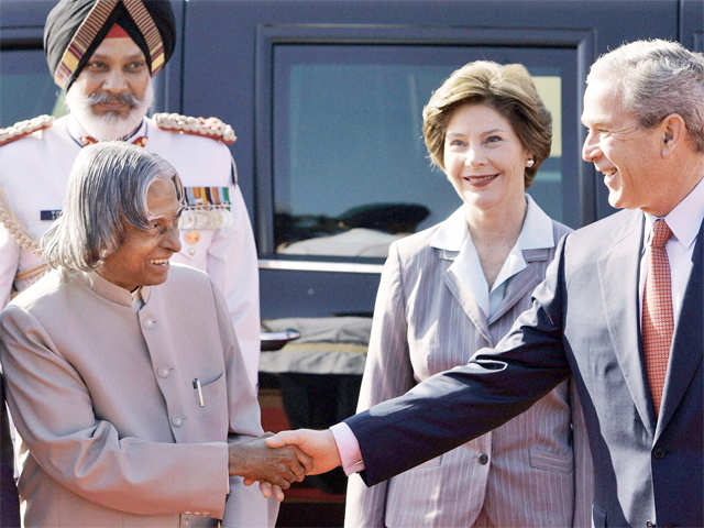 APJ Abdul Kalam with George W. Bush