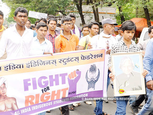All India indigenous Students Federation took out rally