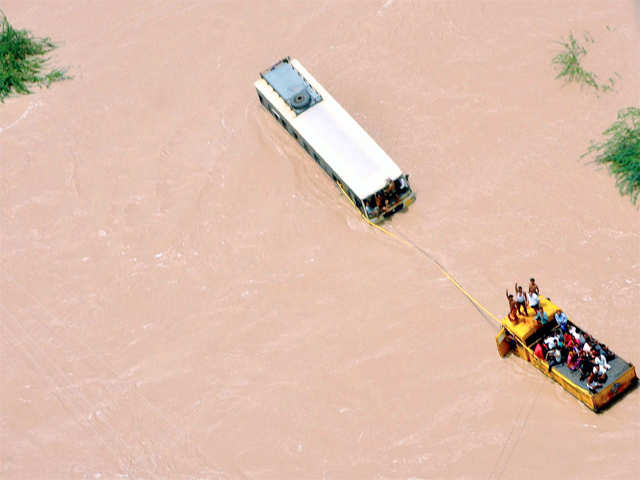 People stranded in vehicles