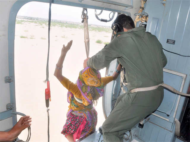 IAF carrying out rescue operations