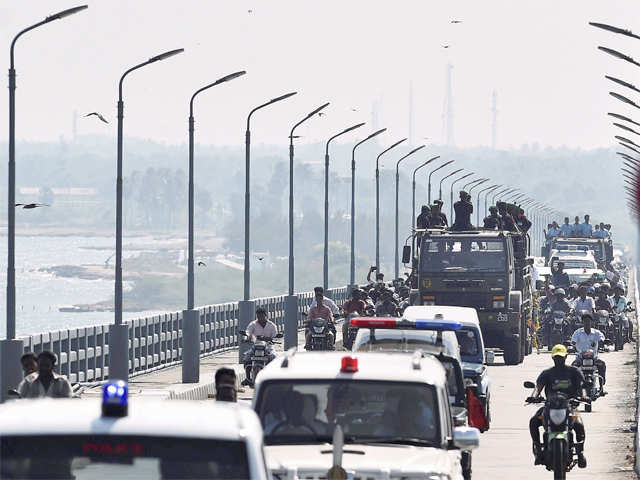 Military Vehicle carrying mortal remains of Dr Kalam