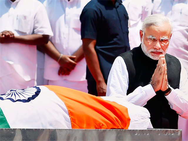 PM Modi at Kalam's funeral