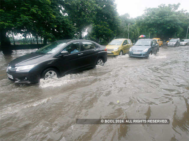 Flooded street in Kolkata