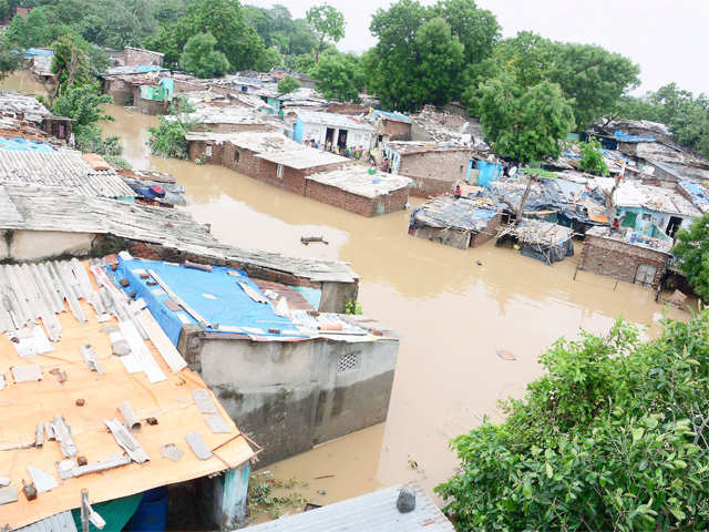 Flooded locality near Gandhi Ashram