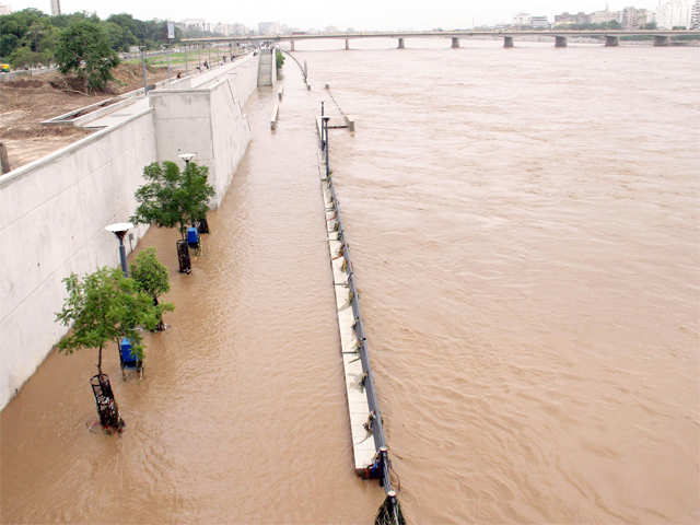 Flooded Sabarmati River