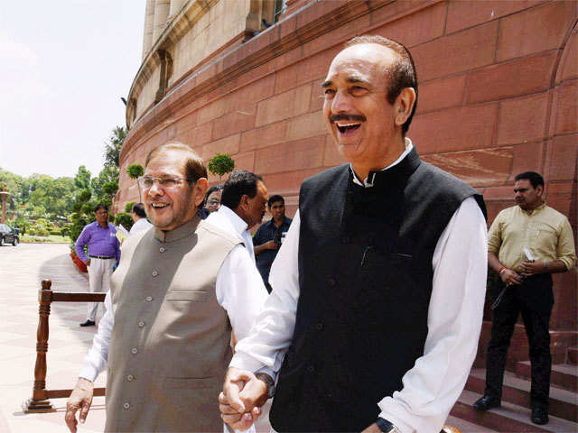 Ghulam Nabi Azad with  Sharad Yadav