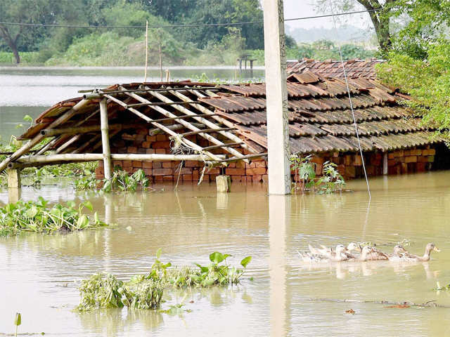 Flooded village in Burdwan