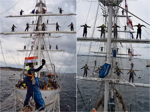 300 sail ships from all over the world